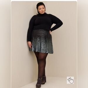 Torrid Mini Sequin Skater Skirt